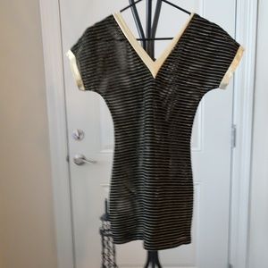 Luli Fama Black Gold Swimwear Cover-up Dress Sz S
